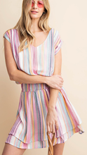 Load image into Gallery viewer, Multi-colored Vertical Stripes Dress