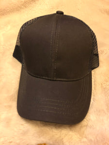C.C. Brand Hat, Mesh Back with High Ponytail Option