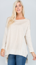 Load image into Gallery viewer, Oatmeal Tunic with Side Slits (Available in:  Oatmeal)