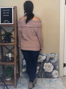 Unbelievably Soft Taupe Sweater (Off Shoulder(s) or Cowl Neck)
