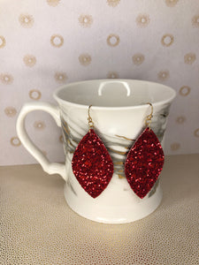 Shimmer Sequins 4" Drop Earrings (Available in:  Gold, Red, Black)