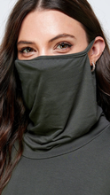 Load image into Gallery viewer, Cowl Neck with Face Cover Option (Available in:  Olive)