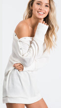 Load image into Gallery viewer, Cold Shoulder Option or Boat Neck Sweater with Dolman Sleeves