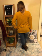 Load image into Gallery viewer, Long Bubble Sleeve Tunic with Pockets (Available in: Burgundy, Mustard, Navy)