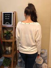 Load image into Gallery viewer, Cold Shoulder Option or Boat Neck Sweater with Dolman Sleeves