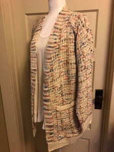 Multi-Colored/Cream, Sparkly and Thick Cardigan