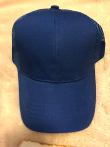 C.C. Brand Hat, Mesh Back with High Ponytail Option