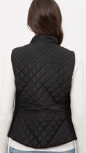 Load image into Gallery viewer, Quilted Pattern Vest with Functional Pockets (Available in:  Wine and Black)