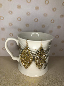 Shimmer Sequins 4" Drop Earrings (Available in:  Gold, Red, Black)
