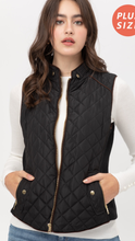 Load image into Gallery viewer, Quilted Pattern Vest with Functional Pockets (Available in:  Wine and Black)