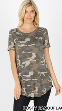 Load image into Gallery viewer, Camouflage, Rounded Neckline and Hem (Available in: S-3XL)