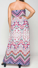 Load image into Gallery viewer, Floral, Empire Waist Maxi Dress with Pockets