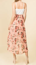 Load image into Gallery viewer, Pink/Ivory Floral High-Low Maxi Dress